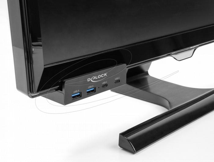 Delock USB Хъб, 4 порта, 5 Gbps, 2 x USB-A, 2 x USB-C 4