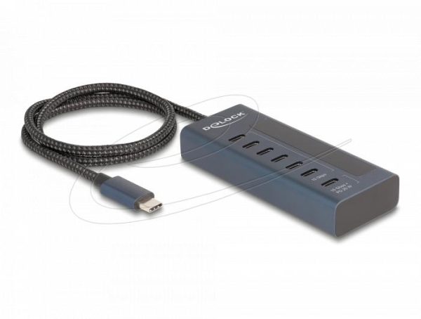 Delock USB Хъб, 7 порта, 10 Gbps, 6 x Data USB-C, 1 x PD 20W 1