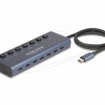 Delock USB Хъб, 7 x USB Type-C, 5 Gbps, 6 x Data USB-C, 1 x PD 20W 1
