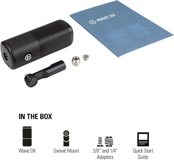 Динамичен XLR Микрофон Elgato Wave DX, Черен 2