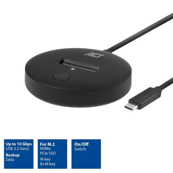Докинг станция ACT, USB-C - M.2 NVMe/PCIe SSD, 10 Gbps 2