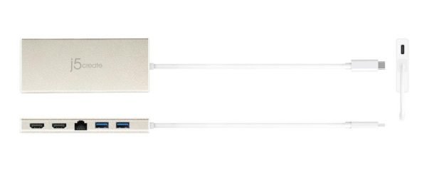 Докинг станция j5 create JCD381, USB-C, 2x HDMI, USB 3.1, PD 2.0, LAN 2