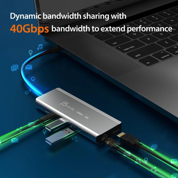 Докинг станция j5create JCD403, USB4, Multi-port хъб, Gigabit Ethernet 5