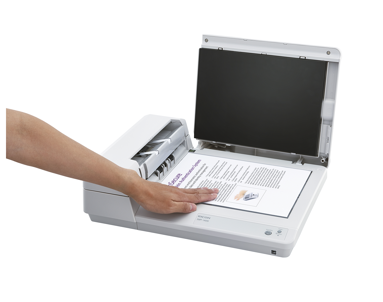 Документен скенер Ricoh SP-1425 комбиниран с настолен, 25ppm, Duplex ADF, LED, USB 2.0 5