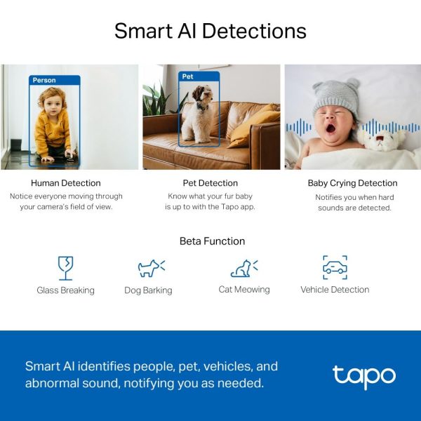 Домашна охранителна WiFi камера TP-Link Tapo C220, Pan/Tilt 5
