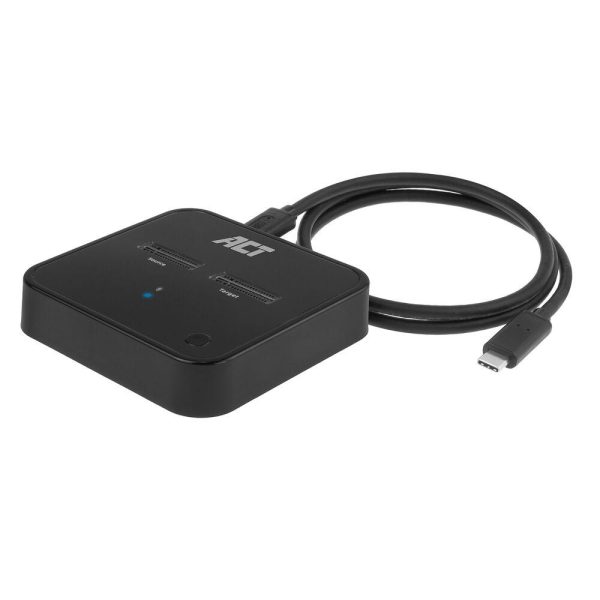 Двойна SSD докинг станция, ACT M.2 NVMe/PCIe  за клониране, USB-C 3.2 Gen2, 10 Gbps 1