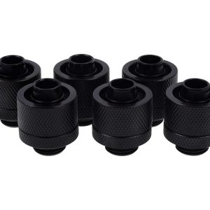 Фитинг Alphacool Eiszapfen, Удължител, 16/10mm, G1/4, Черен мат, 6 броя 1