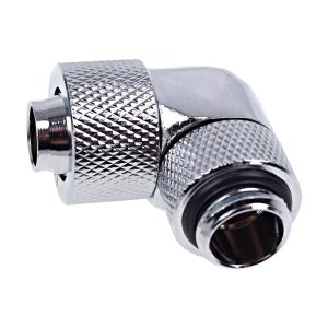 Фитинг Alphacool Eiszapfen, Удължител, 90°, 13/10mm, G1/4, Сребрист 1