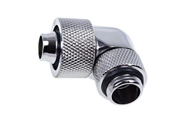 Фитинг Alphacool Eiszapfen, Удължител, 90°, 16/10mm, G1/4, Сребрист 2