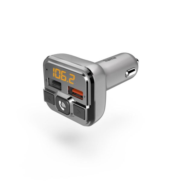 FM Трансмитер HAMA, 2 x USB, SD слот, Bluetooth, Hands-Free, Сив, 201631 1