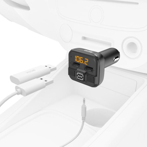 FM Трансмитер HAMA AUX-IN, USB-IN, MP3, Черен, 14163 2