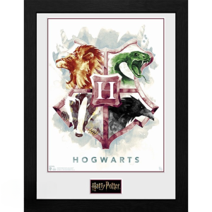 GBEYE HARRY POTTER - Framed print "Hogwarts Water Colour" (30x40) 1