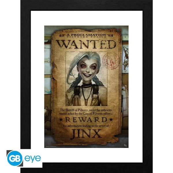 GBEYE LEAGUE OF LEGENDS - Framed print "Jinx Wanted" (30x40) 1