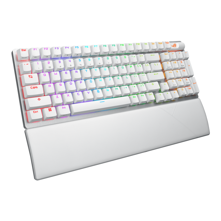 Геймърска безжична Клавиатура ASUS ROG Strix Scope II 96 - Moonlight White 5