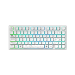 Геймърскa безжична клавиатура Dark Project ALU81A Terra Nova White RGB 1