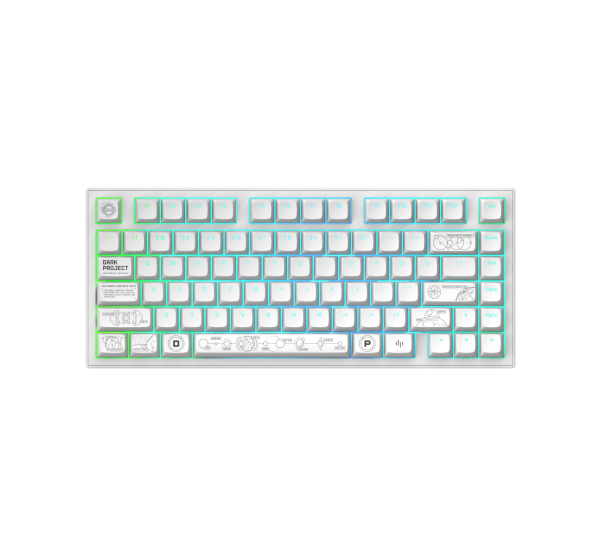 Геймърскa безжична клавиатура Dark Project ALU81A Terra Nova White RGB 1
