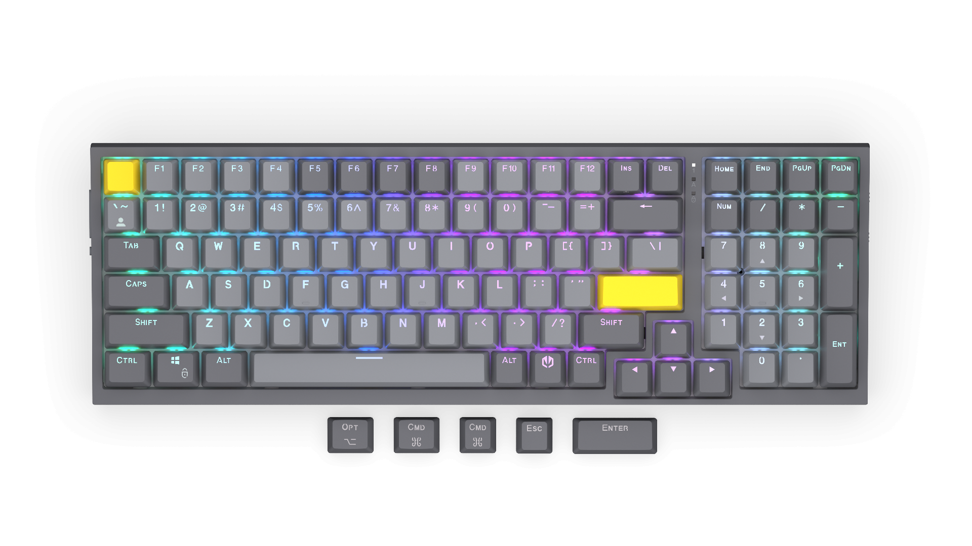 Геймърскa безжична механична клавиатура ENDORFY Celeris 1800 - Endorfy Yellow Switch - Full Size 1