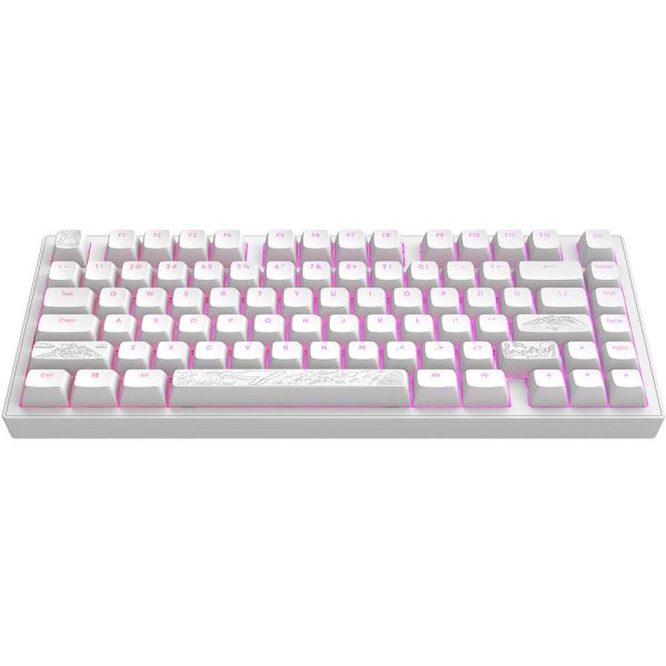 Геймърскa механична клавиатура Dark Project ALU81A Terra Nostra White RGB 2