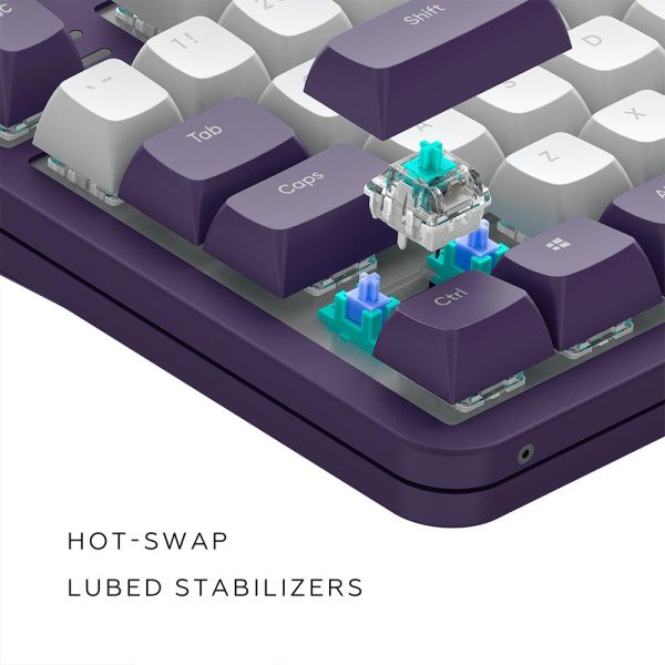 Геймърскa механична клавиатура Dark Project ALU87A Violet RGB - TKL 6