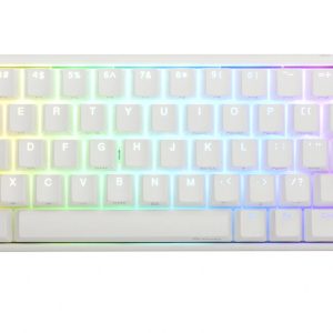 Геймърскa механична клавиатура Ducky One 3 Pure White SF 65%, Hotswap Cherry MX Black, RGB, PBT Keycaps 1