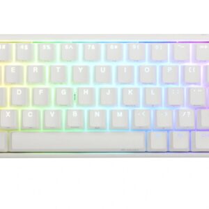 Геймърскa механична клавиатура Ducky One 3 Pure White SF 65%, Hotswap Cherry MX Clear, RGB, PBT Keycaps 1
