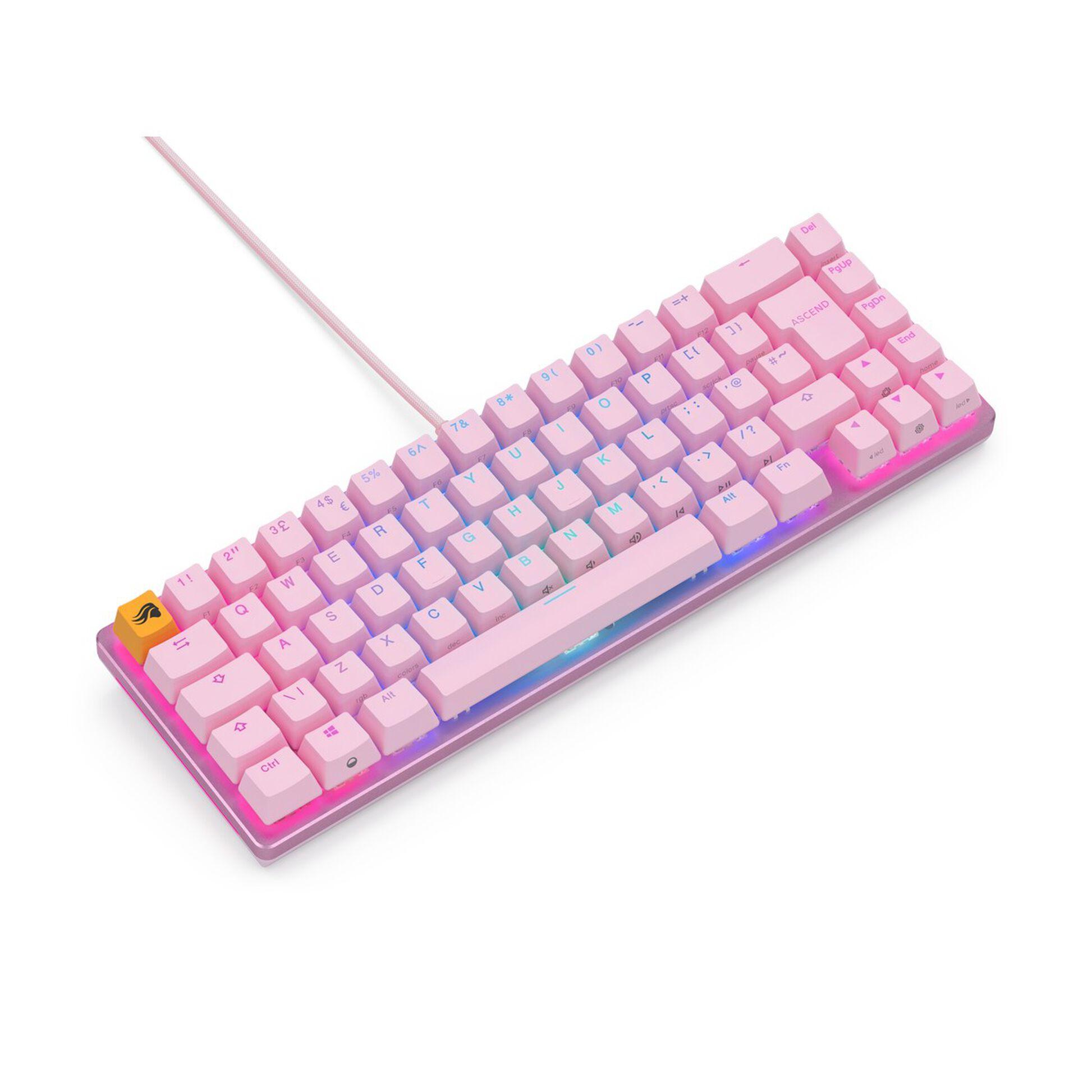 Геймърска механична клавиатура Glorious GMMK 2 Pink Compact- Fox Switches UK-Layout 2