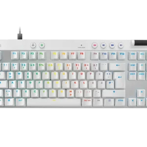 Геймърска механична клавиатура Logitech G Pro X RAPID TKL, Magnetic Analog Switch, Бял 1