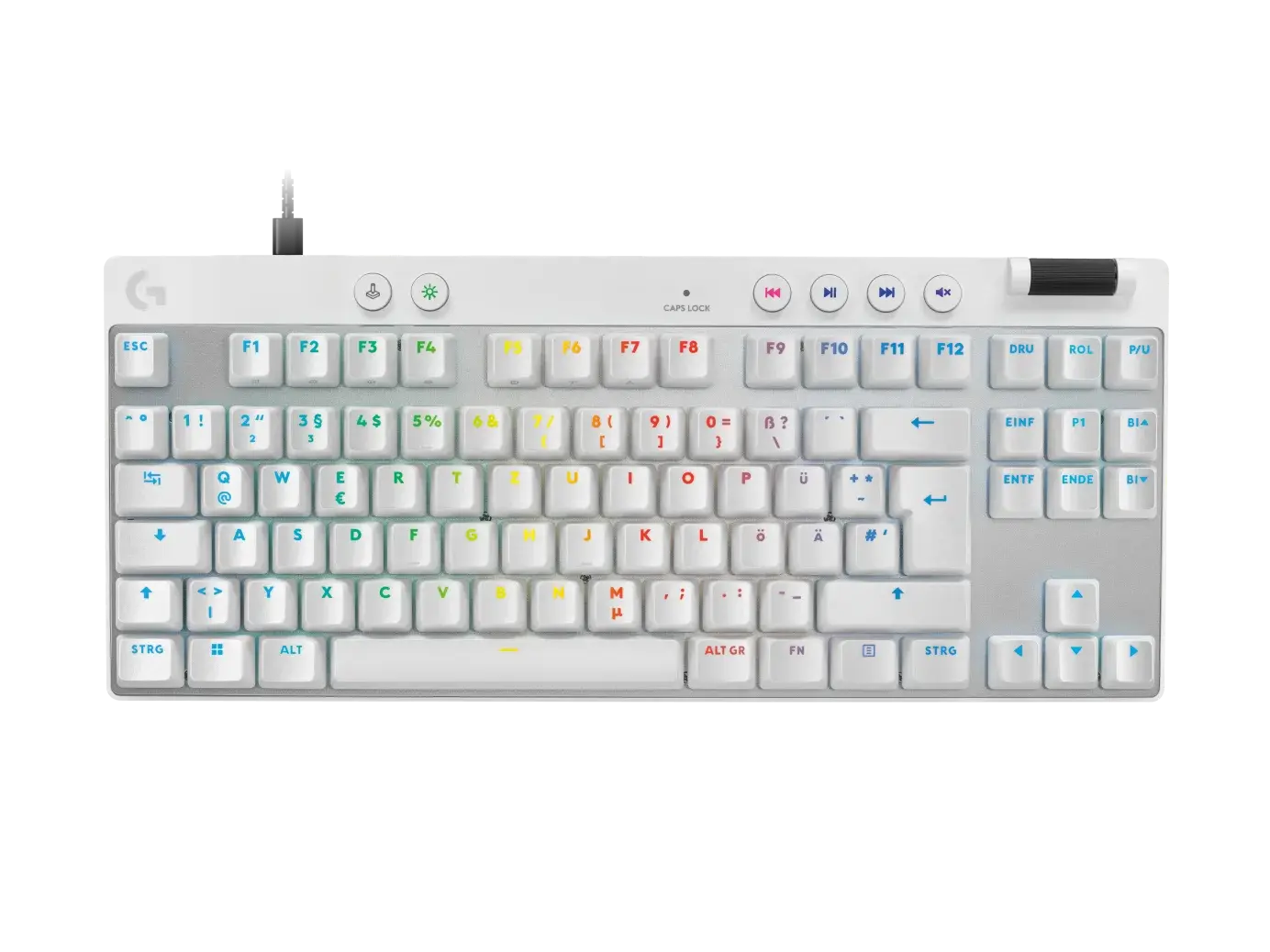Геймърска механична клавиатура Logitech G Pro X RAPID TKL, Magnetic Analog Switch, Бял 1
