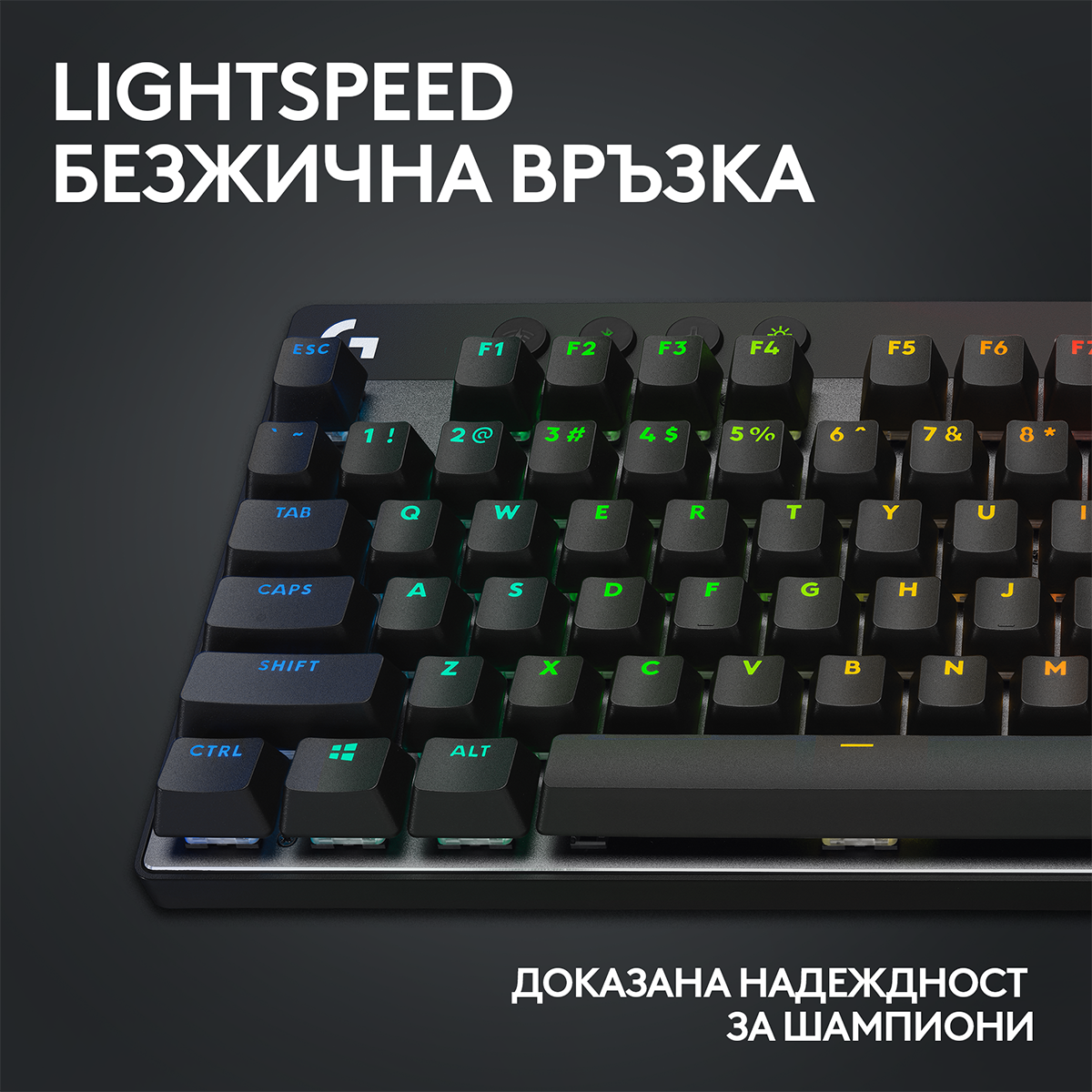 Геймърска механична клавиатура Logitech G Pro X TKL Lightspeed Tactile Switch 4