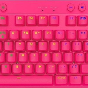 Геймърска механична клавиатура Logitech G Pro X TKL Lightspeed Tactile Switch, Magenta 1