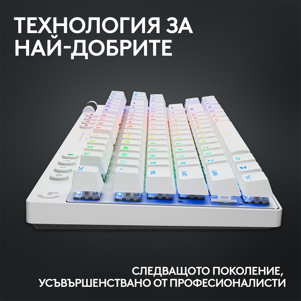 Геймърска механична клавиатура Logitech G Pro X TKL White - Tactile 4