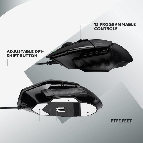 Геймърска мишка Logitech, G502 X, Оптична,  Жична, USB, Черна 4