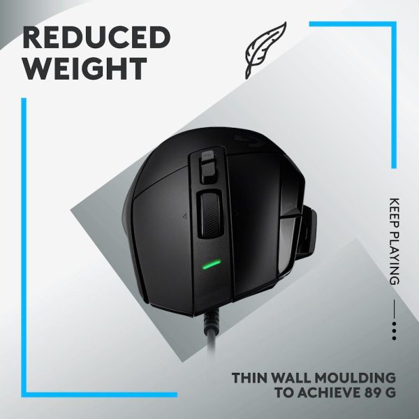 Геймърска мишка Logitech, G502 X, Оптична,  Жична, USB, Черна 6