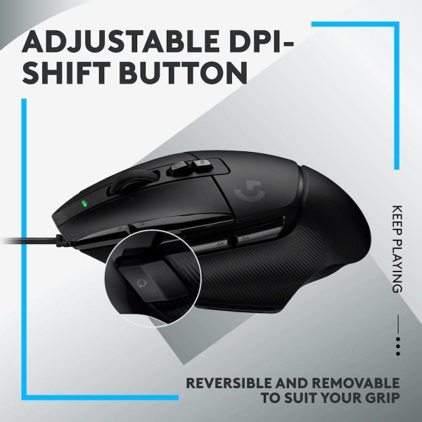 Геймърска мишка Logitech, G502 X, Оптична,  Жична, USB, Черна 7