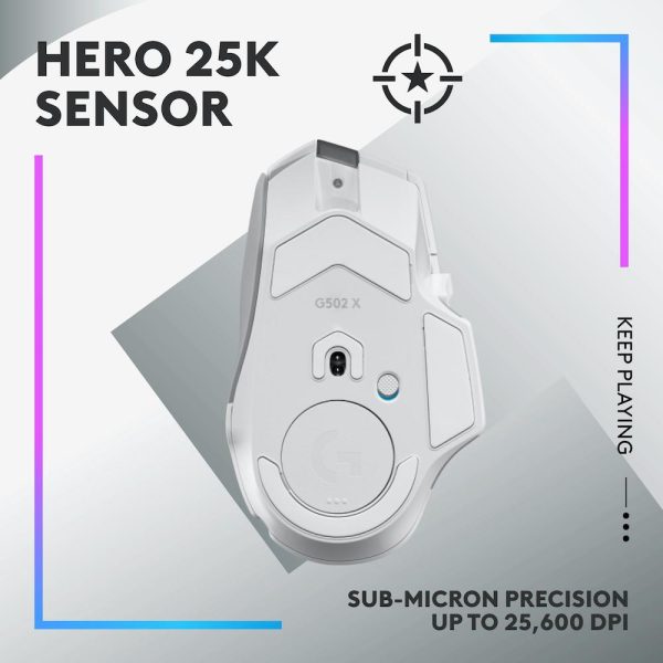 Геймърска мишка Logitech G502 X Plus White Lightsync RGB 4