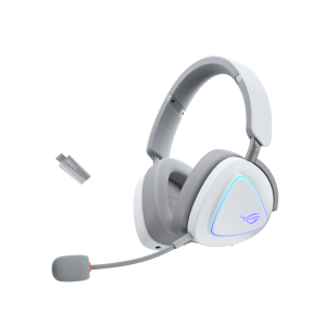 Геймърски безжични слушалки ASUS ROG Delta II White - USB-C, Aura Sync RGB 1