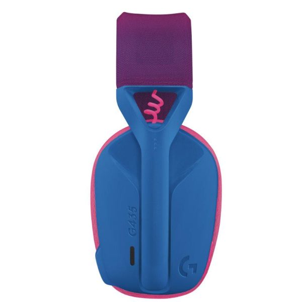 Геймърски безжични слушалки Logitech G435 Lightspeed Wireless, Микрофон, Син/Розов 5