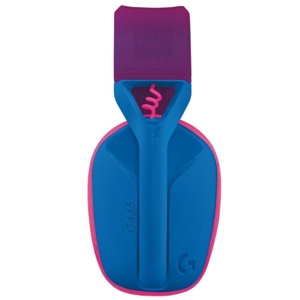 Геймърски безжични слушалки Logitech G435 Lightspeed Wireless, Микрофон, Син/Розов 6