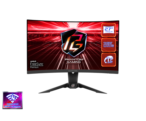 Геймърски Монитор ASRock PG27Q15R2A 27" QHD (2560X1440) 1500R VA 1