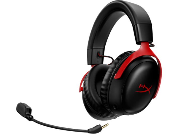 Геймърски слушалки HyperX, Cloud III, Безжични, Микрофон, Черно/Червено 2