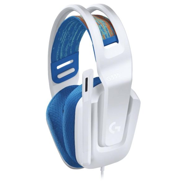Геймърски слушалки Logitech G335, Микрофон, Бели 2