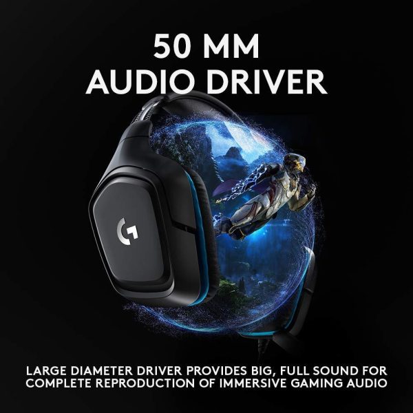 Геймърски слушалки Logitech G432, Микрофон, Черни 4