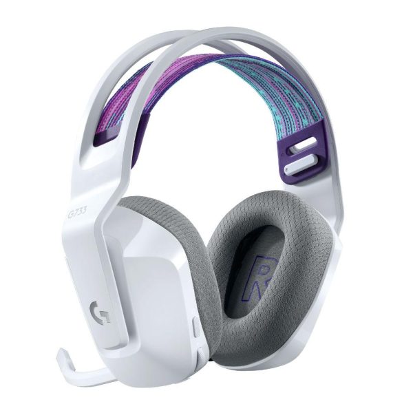 Геймърски слушалки Logitech G733 Lightspeed Wireless RGB, Микрофон, Бели 3