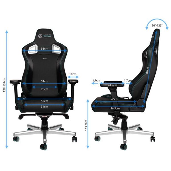 Геймърски стол noblechairs EPIC Mercedes-AMG Petronas Edition 2