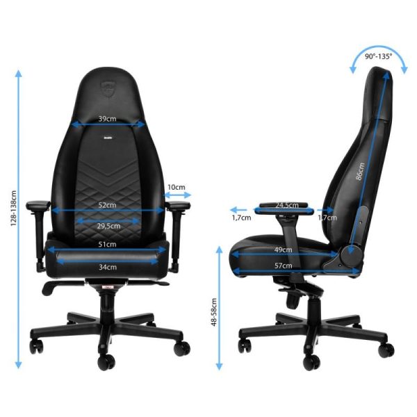 Геймърски стол noblechairs ICON, Black 9