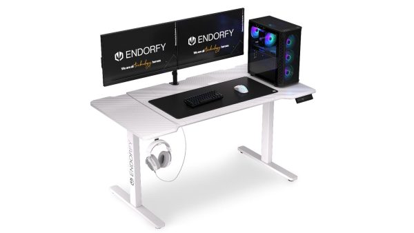 Геймърско бюро ENDORFY - Atlas L Electric - Onyx White 3