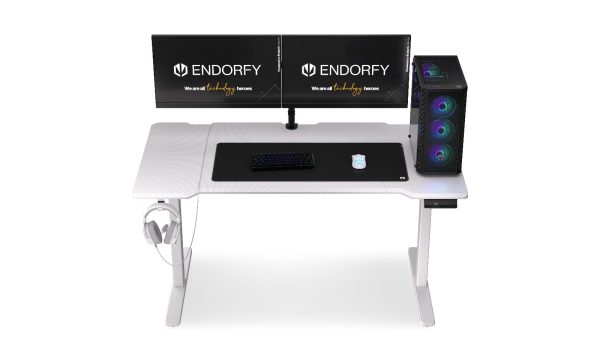 Геймърско бюро ENDORFY - Atlas L Electric - Onyx White 7