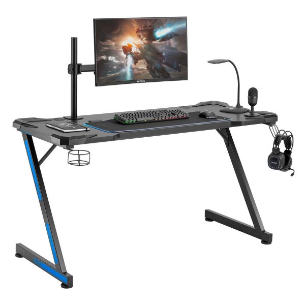 Геймърско бюро Nemesis II - Black/Blue 4