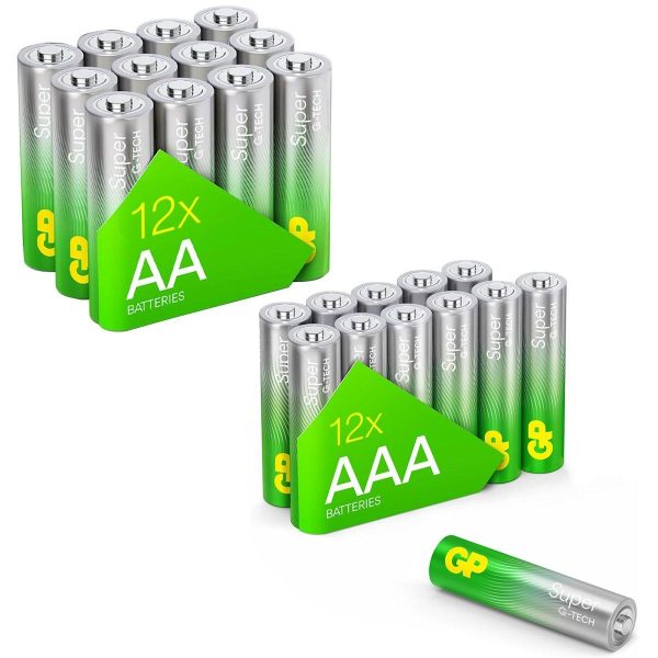 GP SUMMER PACK Алкални батерии  Super AA x 12 бр. + Super AAA x 12 бр. + Fan/ Вентилатор/  GP BATTERIES 3