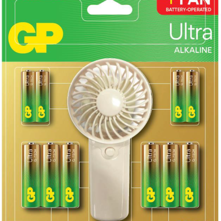 GP SUMMER PACK Алкални батерии  ULTRA AA x 12 бр. + ULTRA AAA x 12 бр. + Fan/ Вентилатор/  GP BATTERIES 1